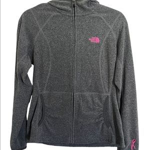 The North Face Women’s Sz M Breast Cancer Full Zip Jacket Velour Stretch EUC